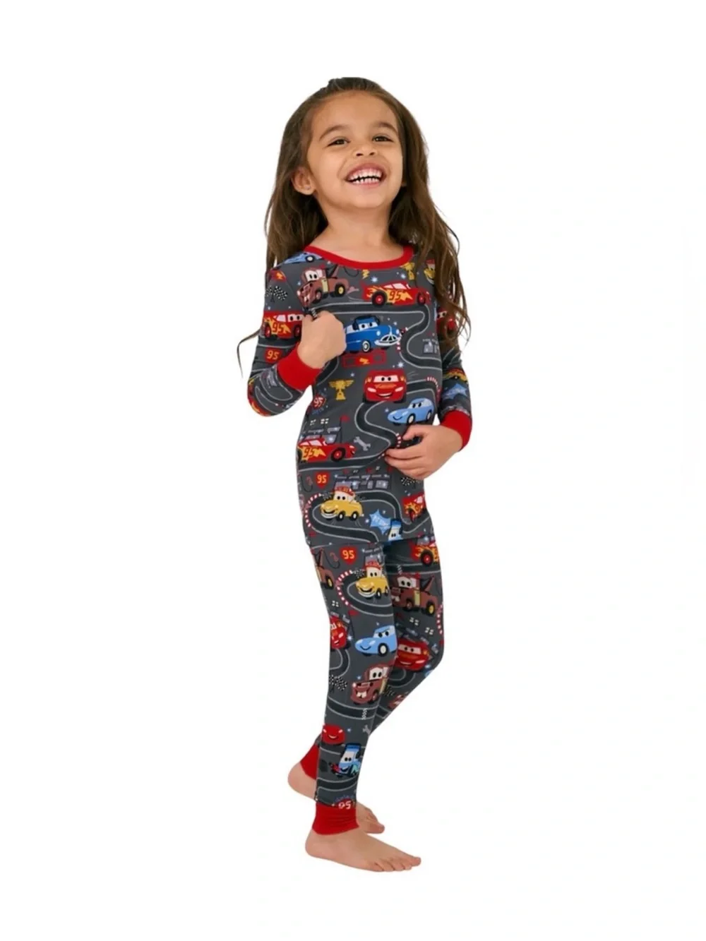Little Sleepies Disney & Pixar Piston Cup LS 2 PC Pajama Set Multi 2T NWT IN PKG